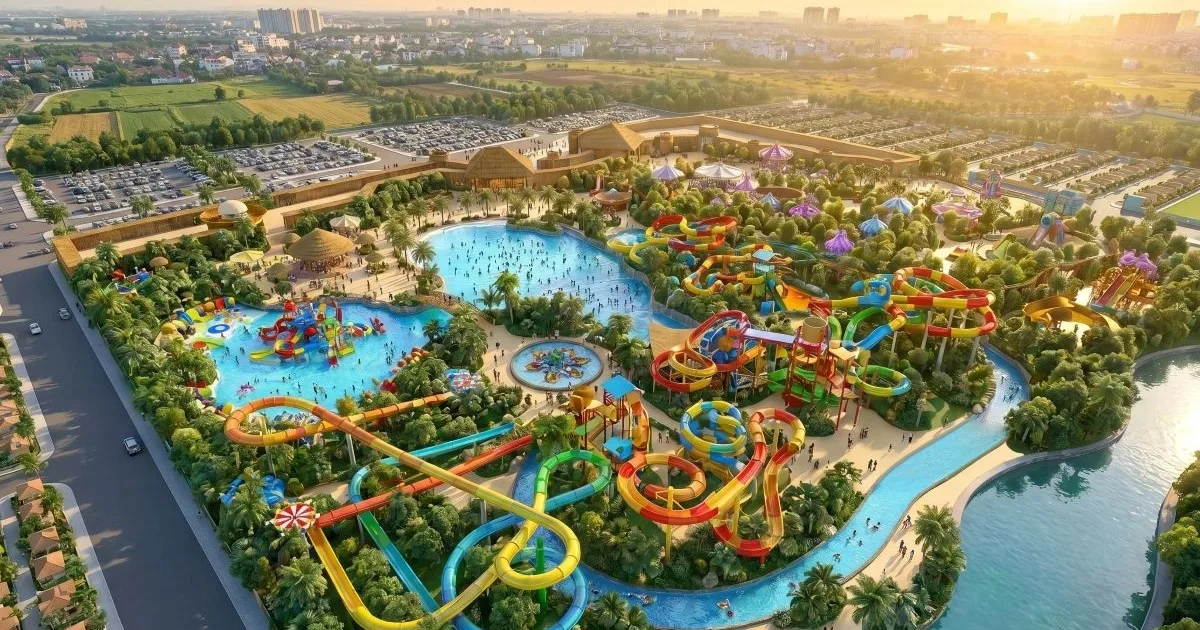 Ảnh minh họa công viên nước tại khu đô thị Vinhomes