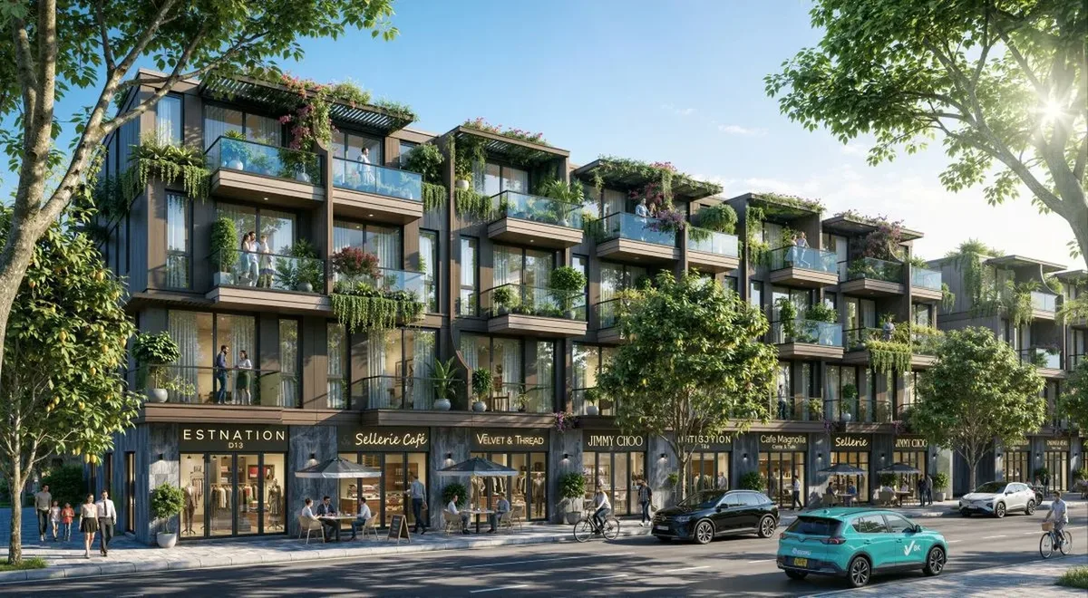 Ảnh minh họa dãy phố thương mại tại dự án Vinhomes